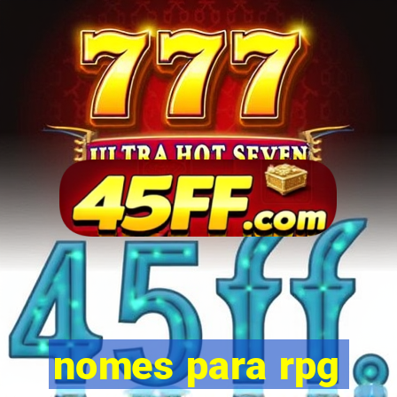 nomes para rpg